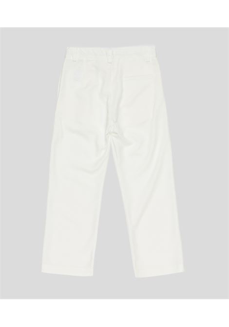 Pantaloni con pinces PAOLO PECORA KIDS | PP4215GESSO